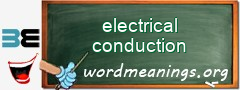 WordMeaning blackboard for electrical conduction